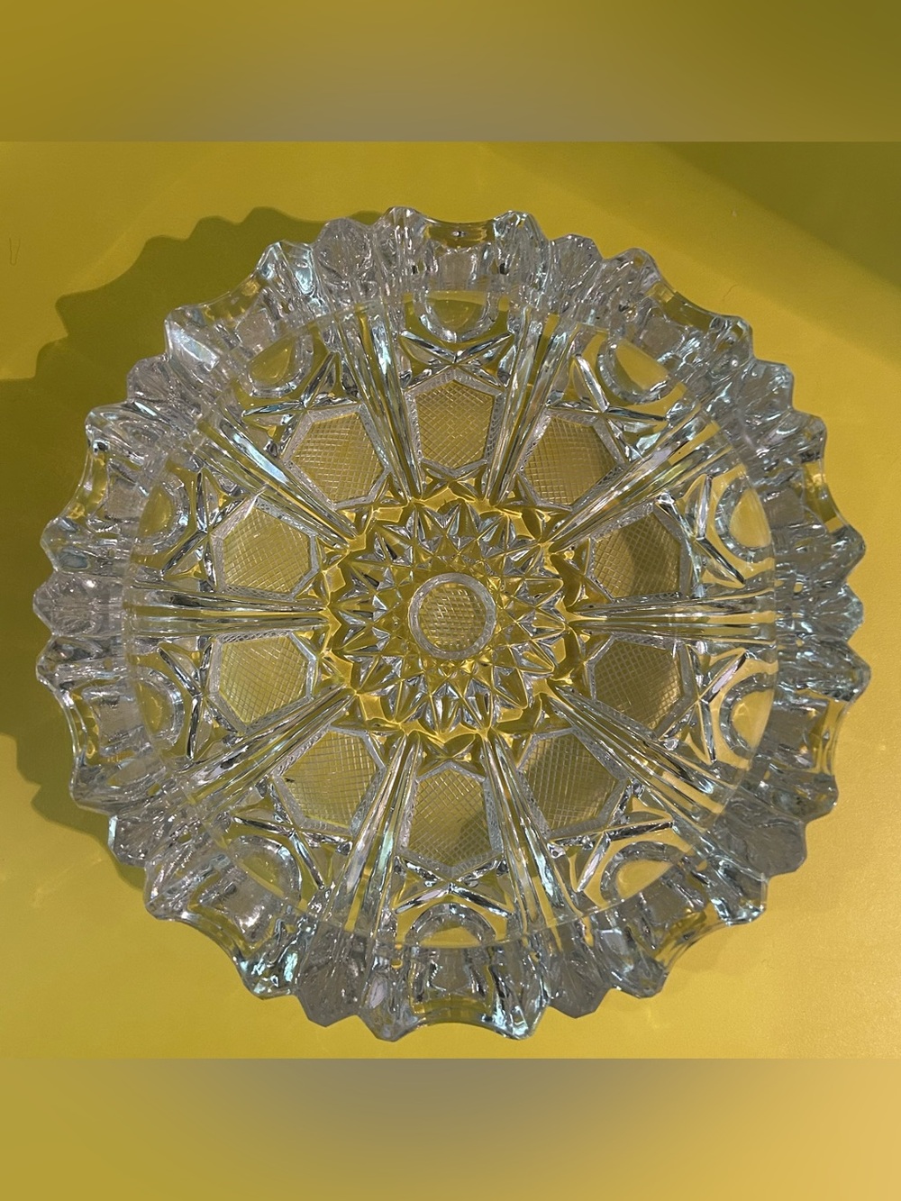 Vintage American Brilliant Period (ABP) Cut Glass Ashtray